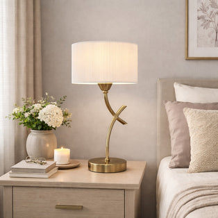 Justina Antique Brass Table Lamp