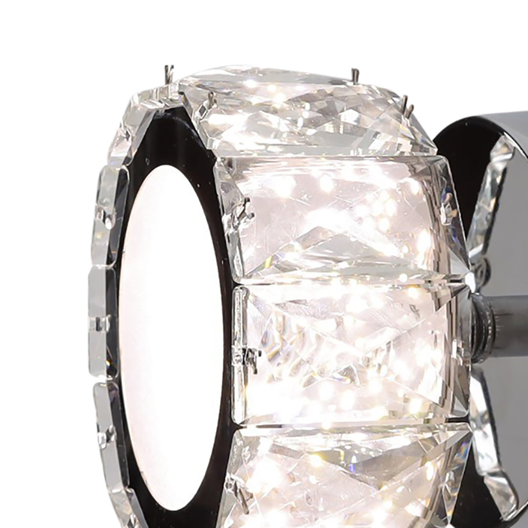 Dilan Polished Chrome & Crystal LED Wall Light