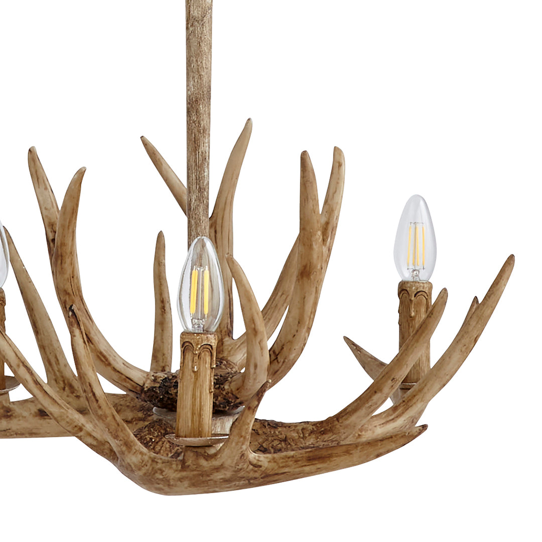 Lochranza 3-Light Rustic Antler Ceiling Light
