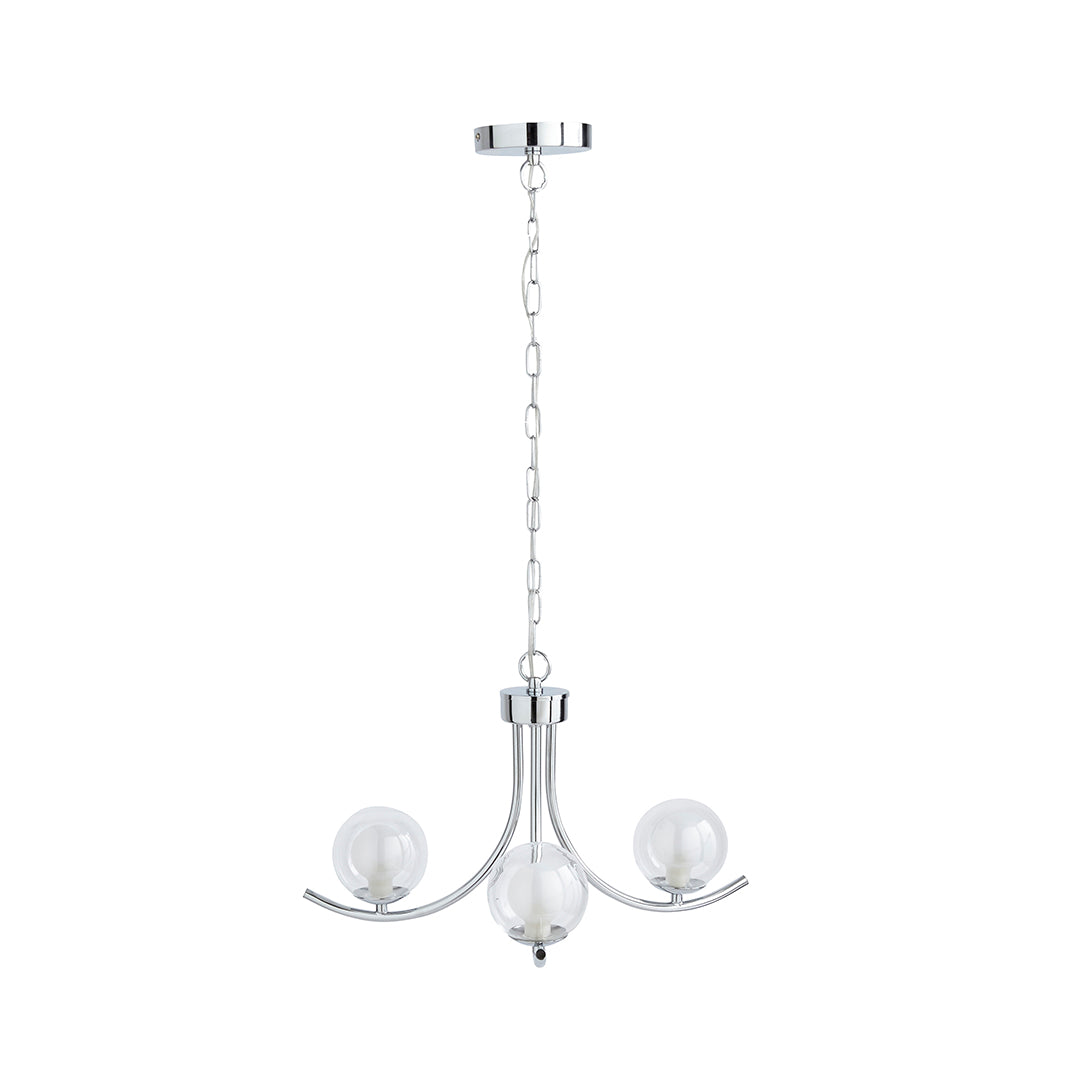 Jimena 3-Light Polished Chrome Easyfit Pendant Shade