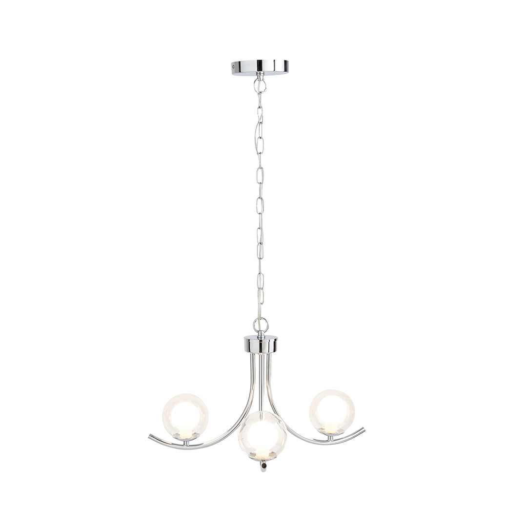 Jimena 3-Light Polished Chrome Easyfit Pendant Shade