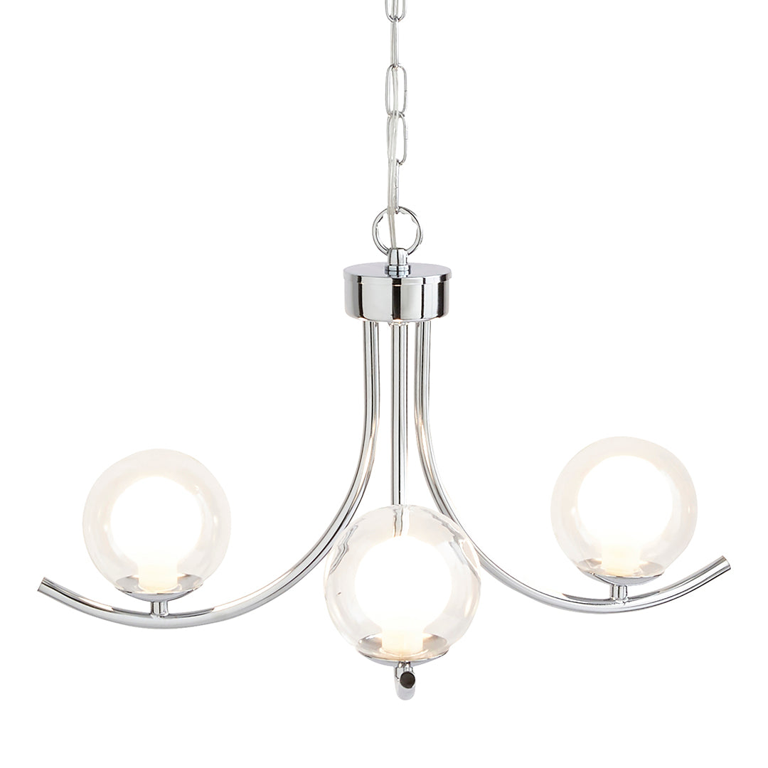 Jimena 3-Light Polished Chrome Easyfit Pendant Shade