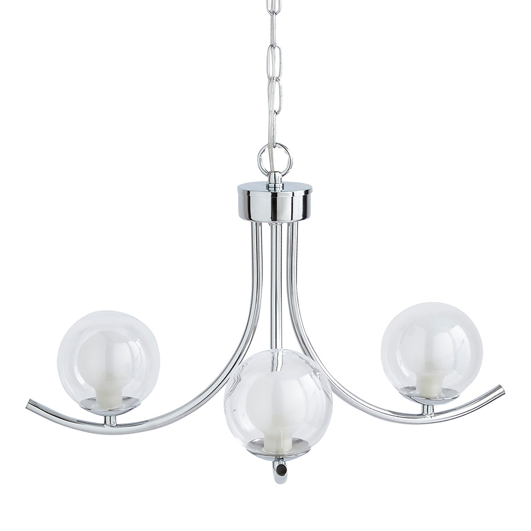 Jimena 3-Light Polished Chrome Easyfit Pendant Shade