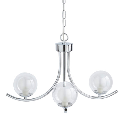 Jimena 3-Light Polished Chrome Easyfit Pendant Shade