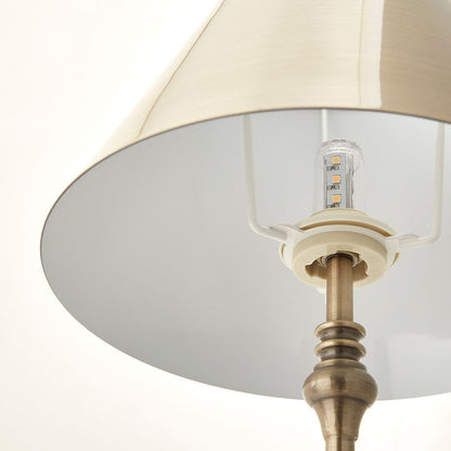 Lustre Antique Brass Rechargeable Table Lamp