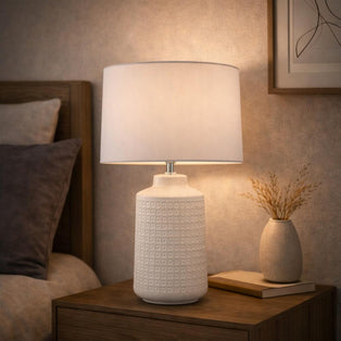 Ebbie White Ceramic Table Lamp