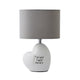 Willow Ceramic Table Lamp with Grey Shade