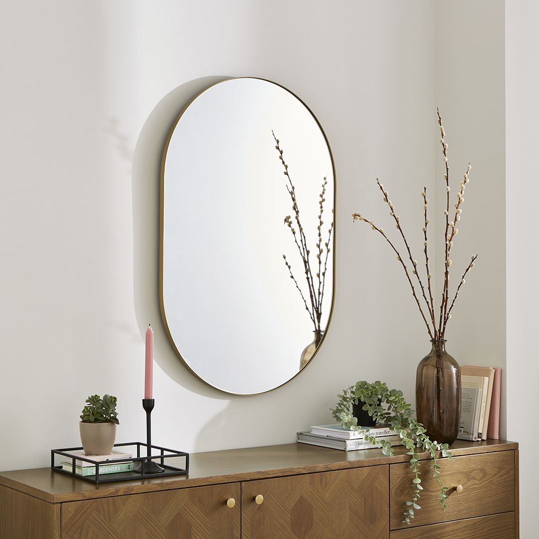 Stoob Champagne Oval Mirror