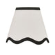 Ripple Candle Shade Off White/Black 15Cm