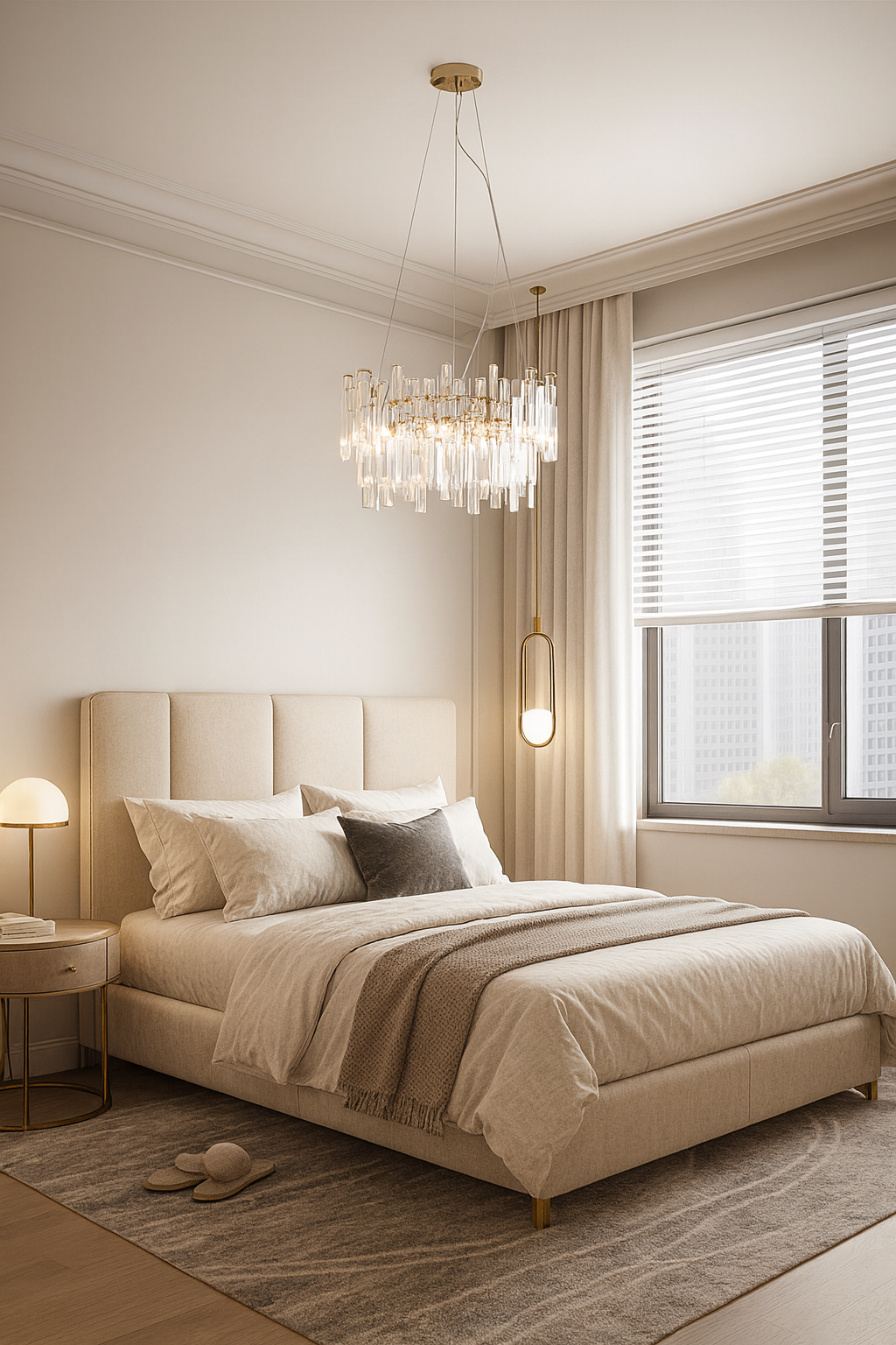 Onega 3 Light Antique Brass & Glass Pendant Ceiling Light