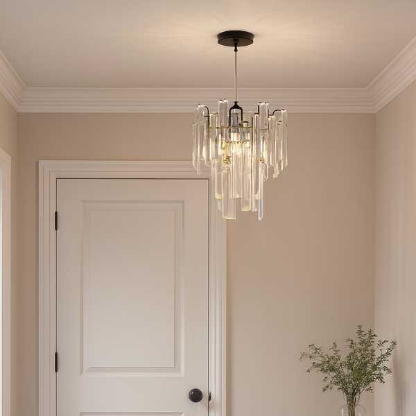 Onega Antique Brass & Glass Easy Fit Pendant Shade