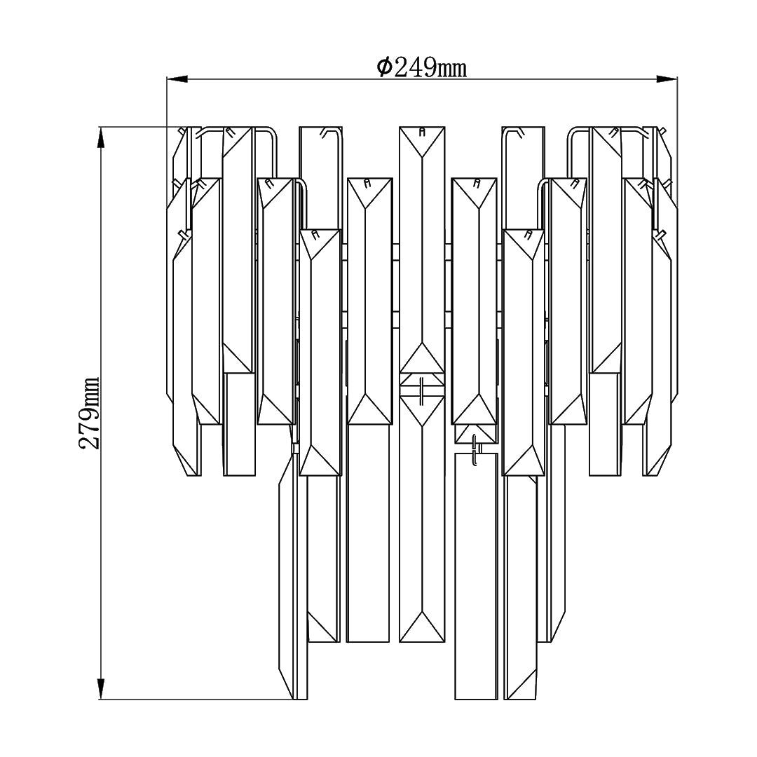 Onega Antique Brass & Glass Easy Fit Pendant Shade