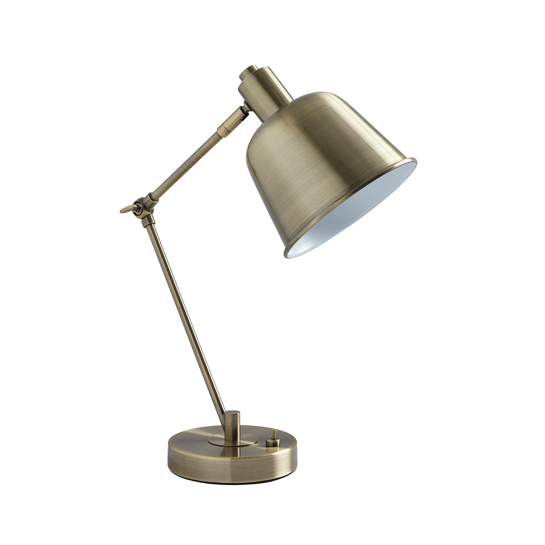 Erik Antique Brass Metal Table Lamp