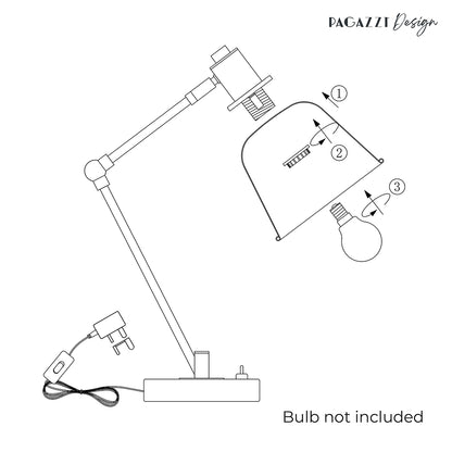 Erik Antique Brass Metal Table Lamp