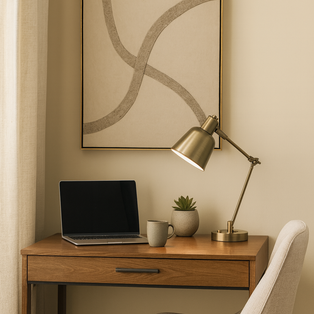 Erik Antique Brass Metal Table Lamp