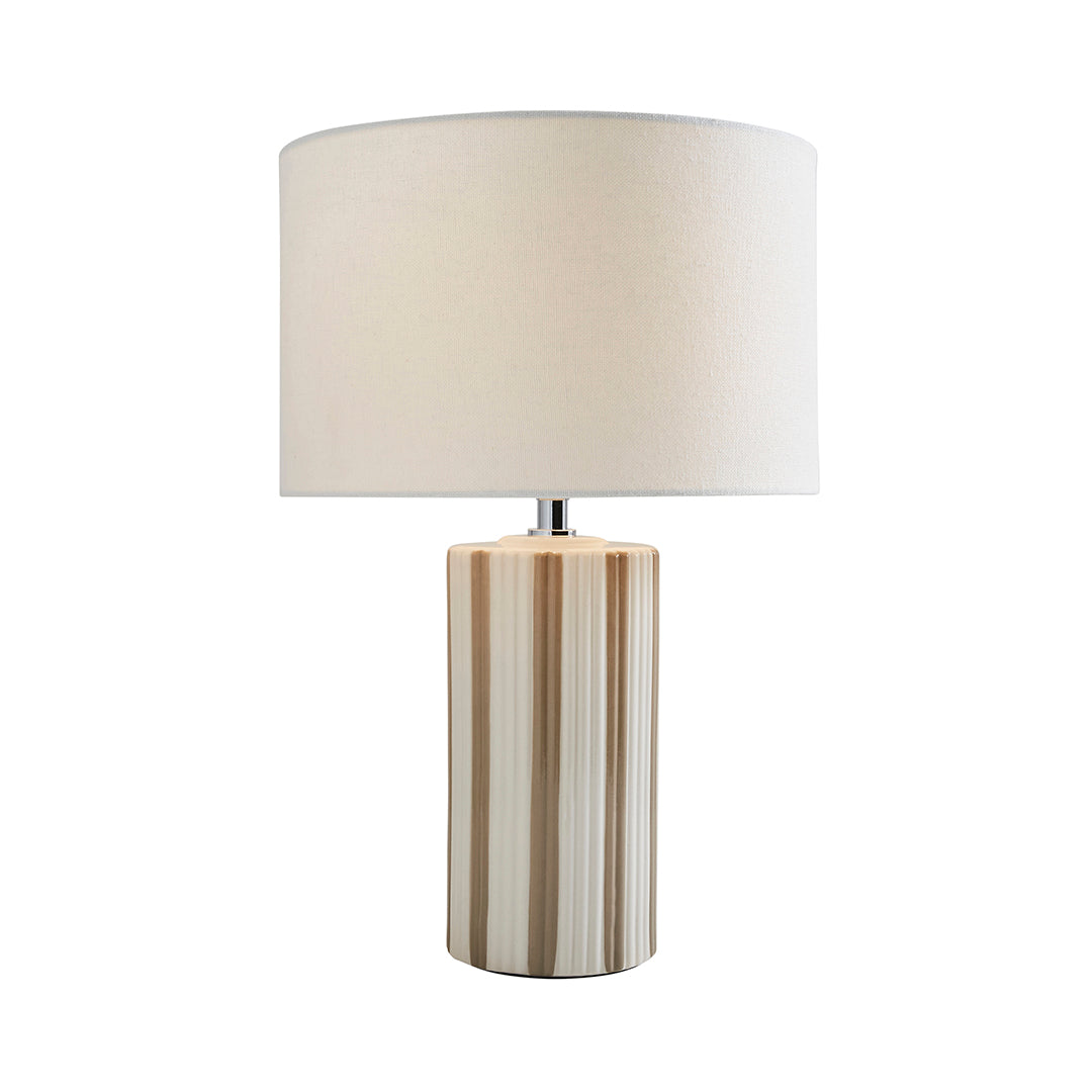 Lewis Taupe & Off White Ceramic Table Lamp