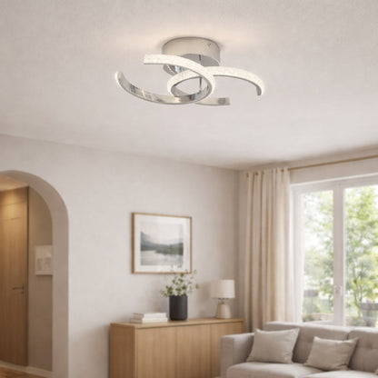 Veloria Chrome LED Flush Ceiling Light