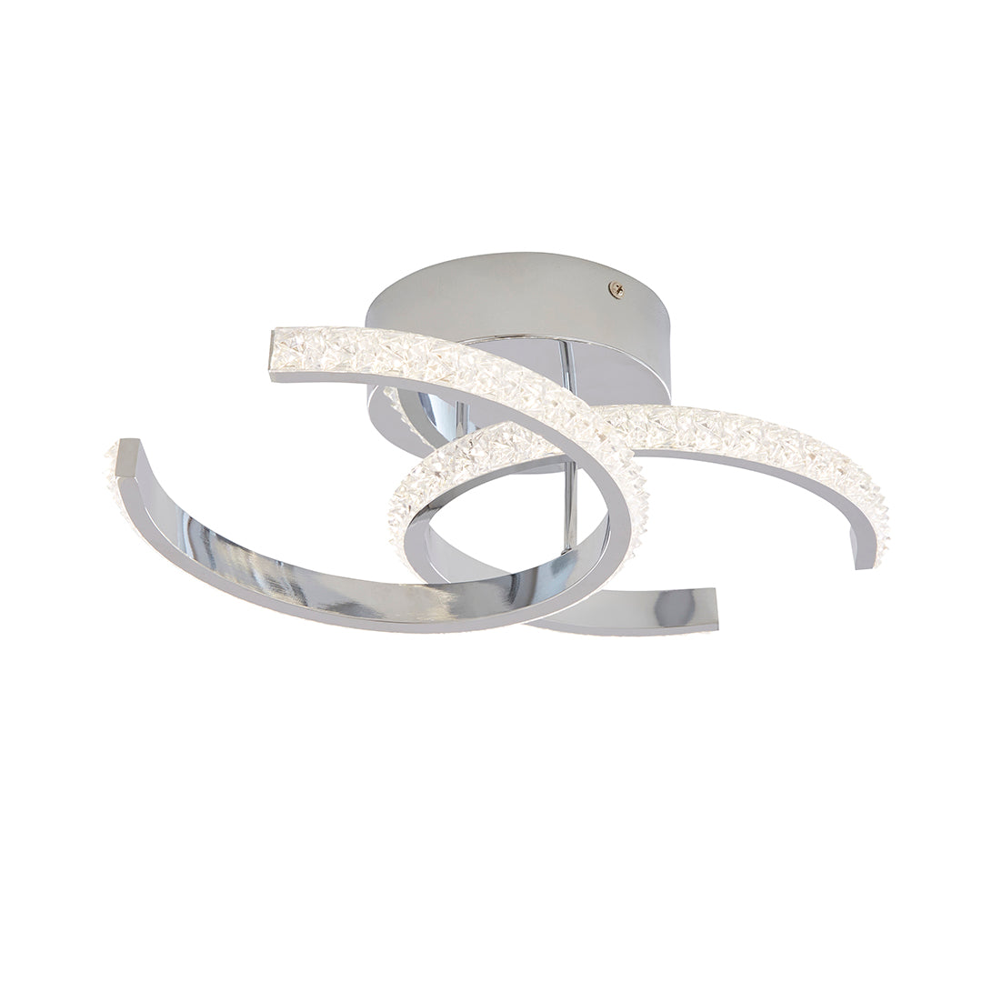 Veloria Chrome LED Flush Ceiling Light