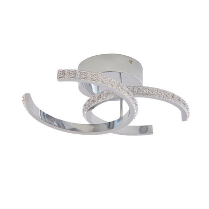 Veloria Chrome LED Flush Ceiling Light