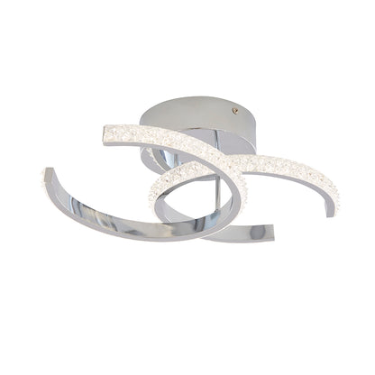 Veloria Chrome LED Flush Ceiling Light