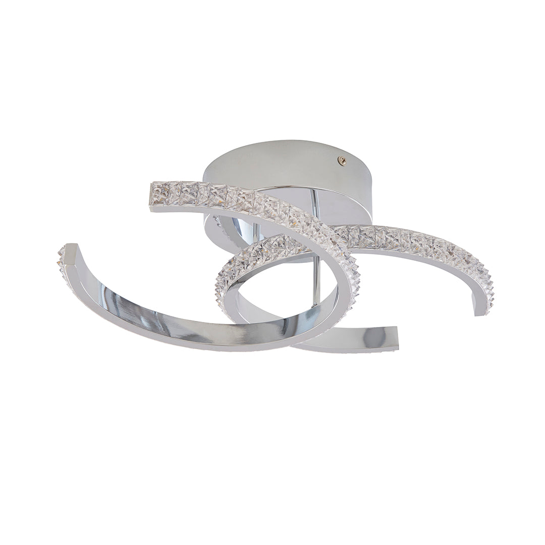 Veloria Chrome LED Flush Ceiling Light