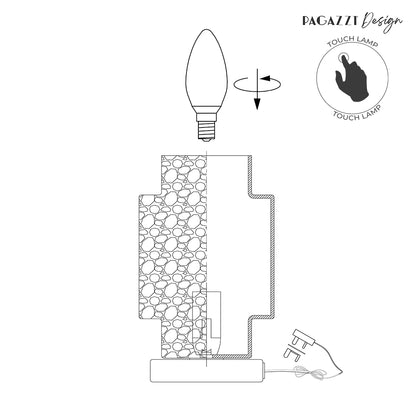 Evelle Chrome Touch Table Lamp