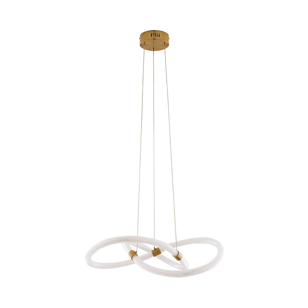 Virello Satin Brass Twist LED Pendant