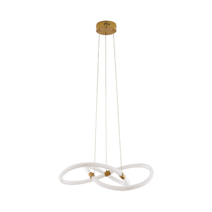 Virello Satin Brass Twist LED Pendant