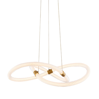 Virello Satin Brass Twist LED Pendant