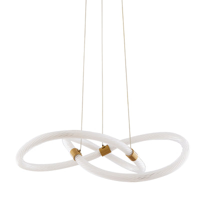 Virello Satin Brass Twist LED Pendant
