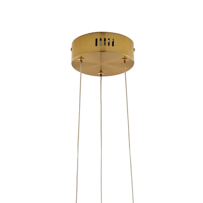 Virello Satin Brass Twist LED Pendant