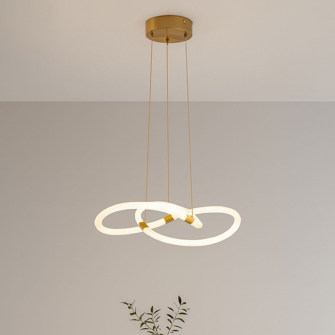 Virello Satin Brass Twist LED Pendant
