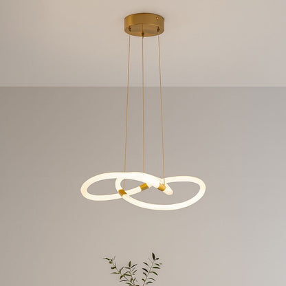 Virello Satin Brass Twist LED Pendant