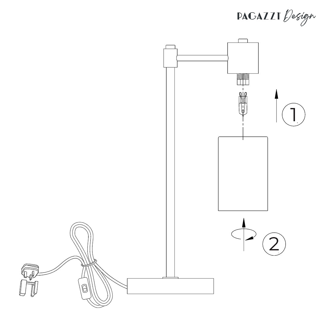 Maya Antique Brass Table Lamp