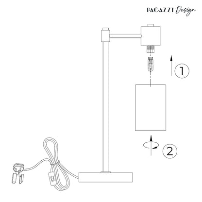 Maya Antique Brass Table Lamp