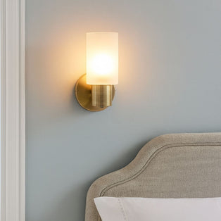 Maya 1-Light Antique Brass Wall Light