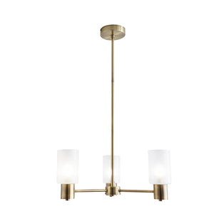 Maya 3-Light Antique Brass Semi-Flush Ceiling Light