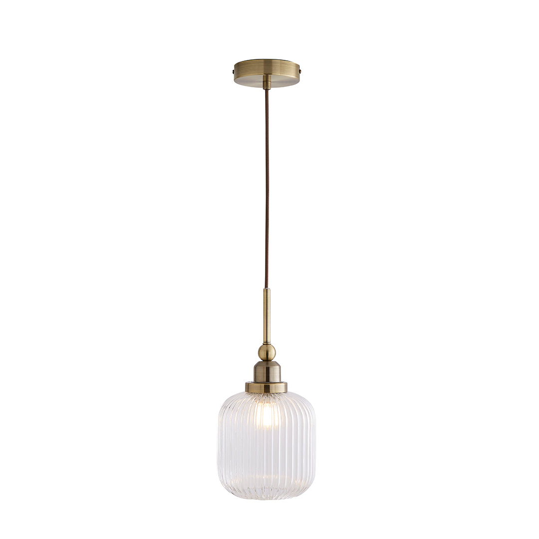 Riva Antique Brass Single Pendant