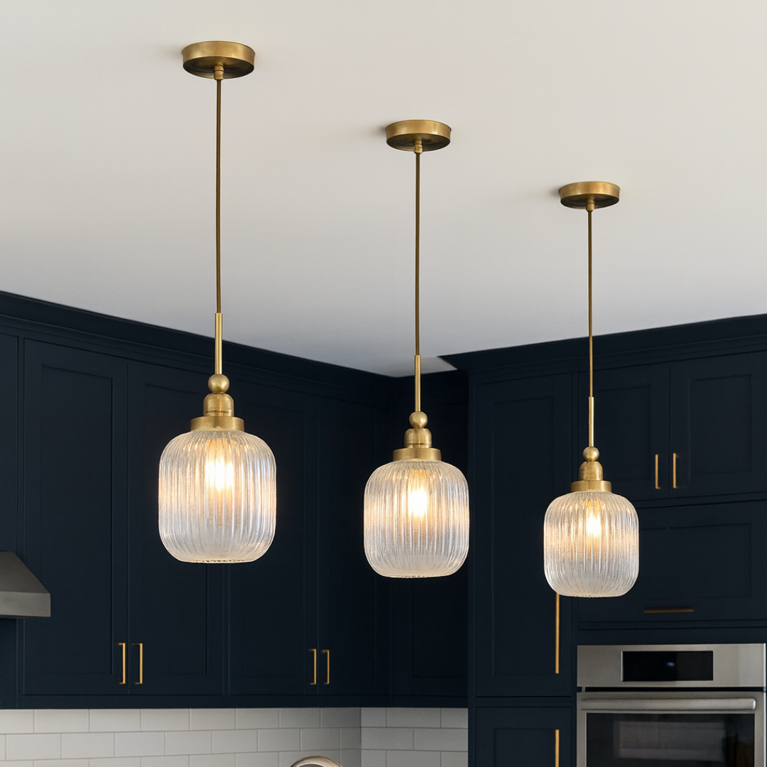 Riva Antique Brass Single Pendant