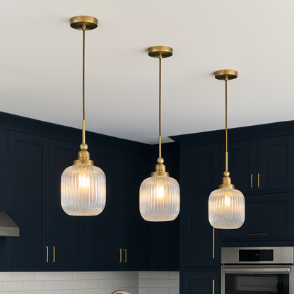 Riva Antique Brass Single Pendant