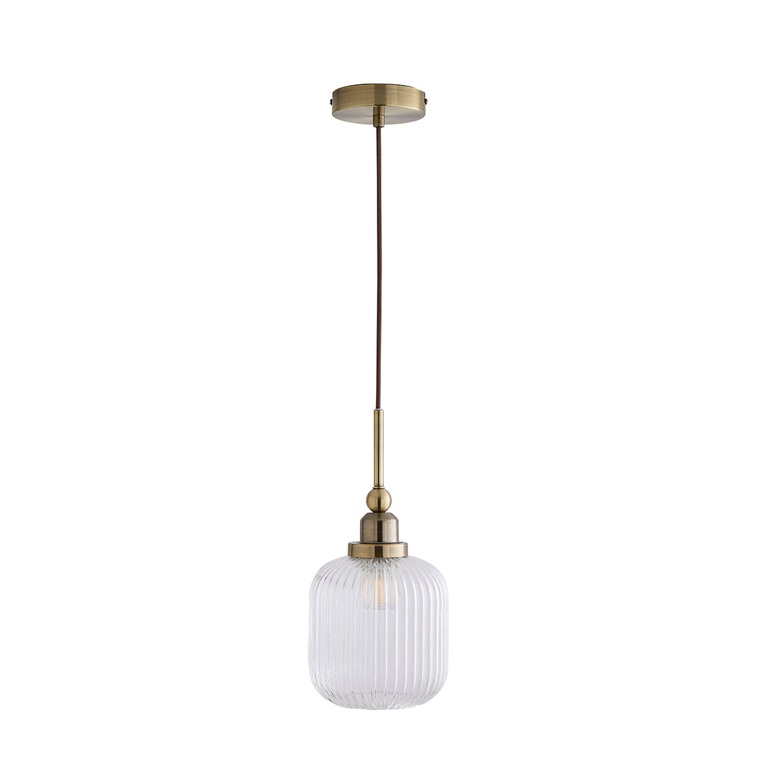 Riva Antique Brass Single Pendant