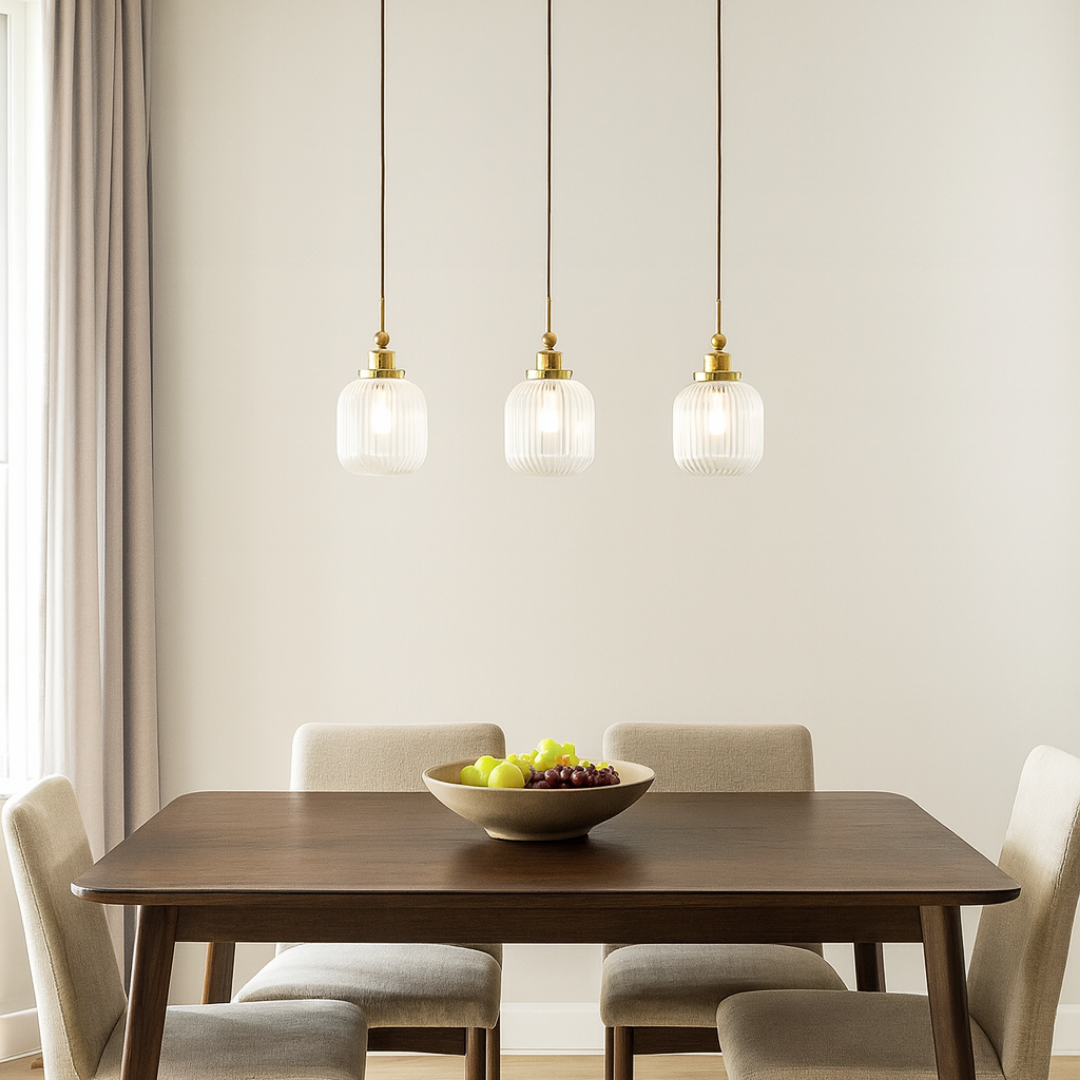 Riva 3-Light Antique Brass Pendant Bar