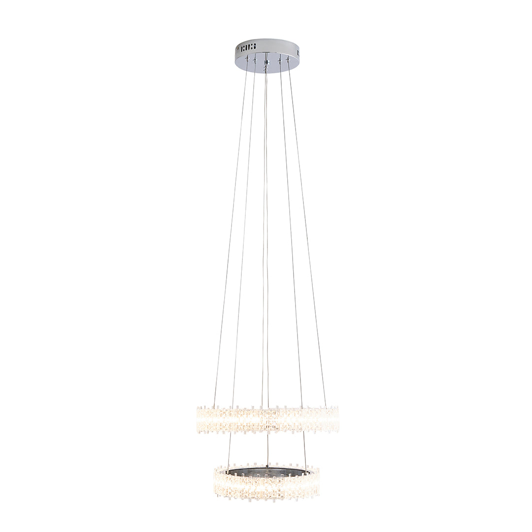 Ana LED Chrome Tiered Pendant Ceiling Light