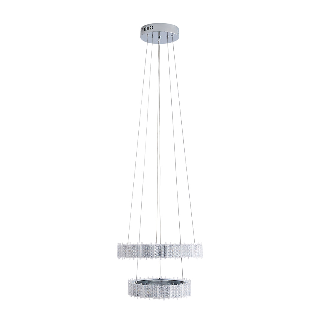 Ana LED Chrome Tiered Pendant Ceiling Light