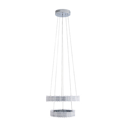 Ana LED Chrome Tiered Pendant Ceiling Light