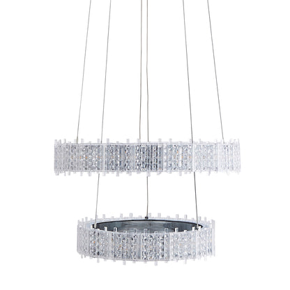 Ana LED Chrome Tiered Pendant Ceiling Light