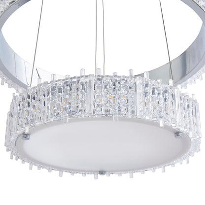 Ana LED Chrome Tiered Pendant Ceiling Light