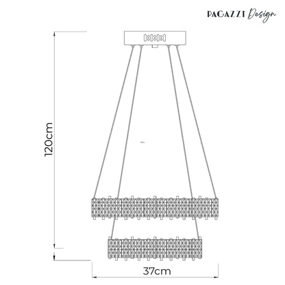 Ana LED Chrome Tiered Pendant Ceiling Light