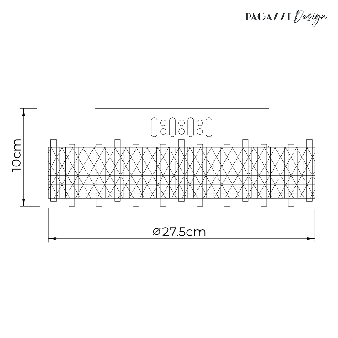 Ana Chrome LED Flush Ceiling Light