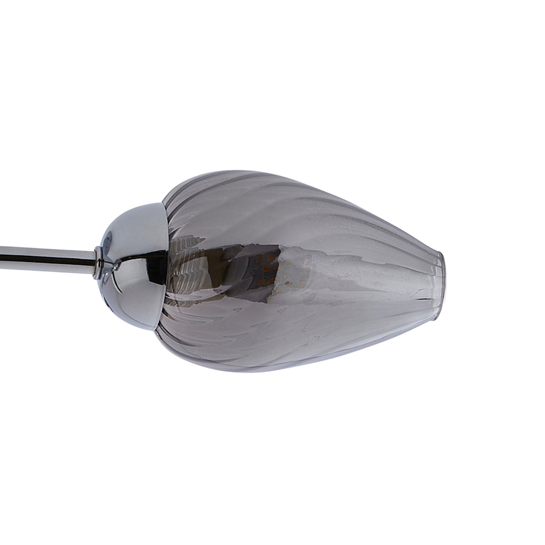 Lina 3-Light Chrome Flush Ceiling Light